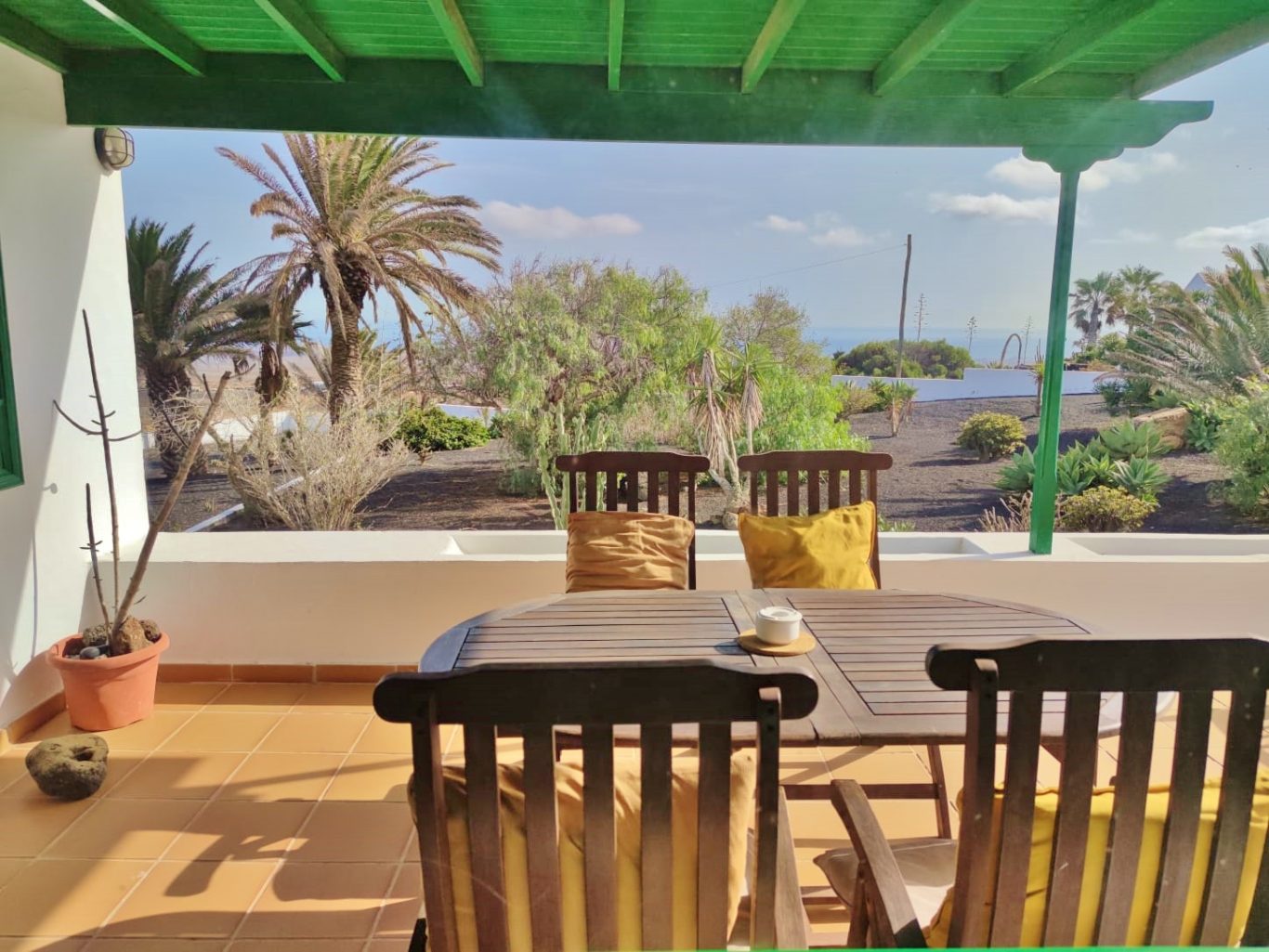 Terrasse privative Vivienda 1 avec vue jardin